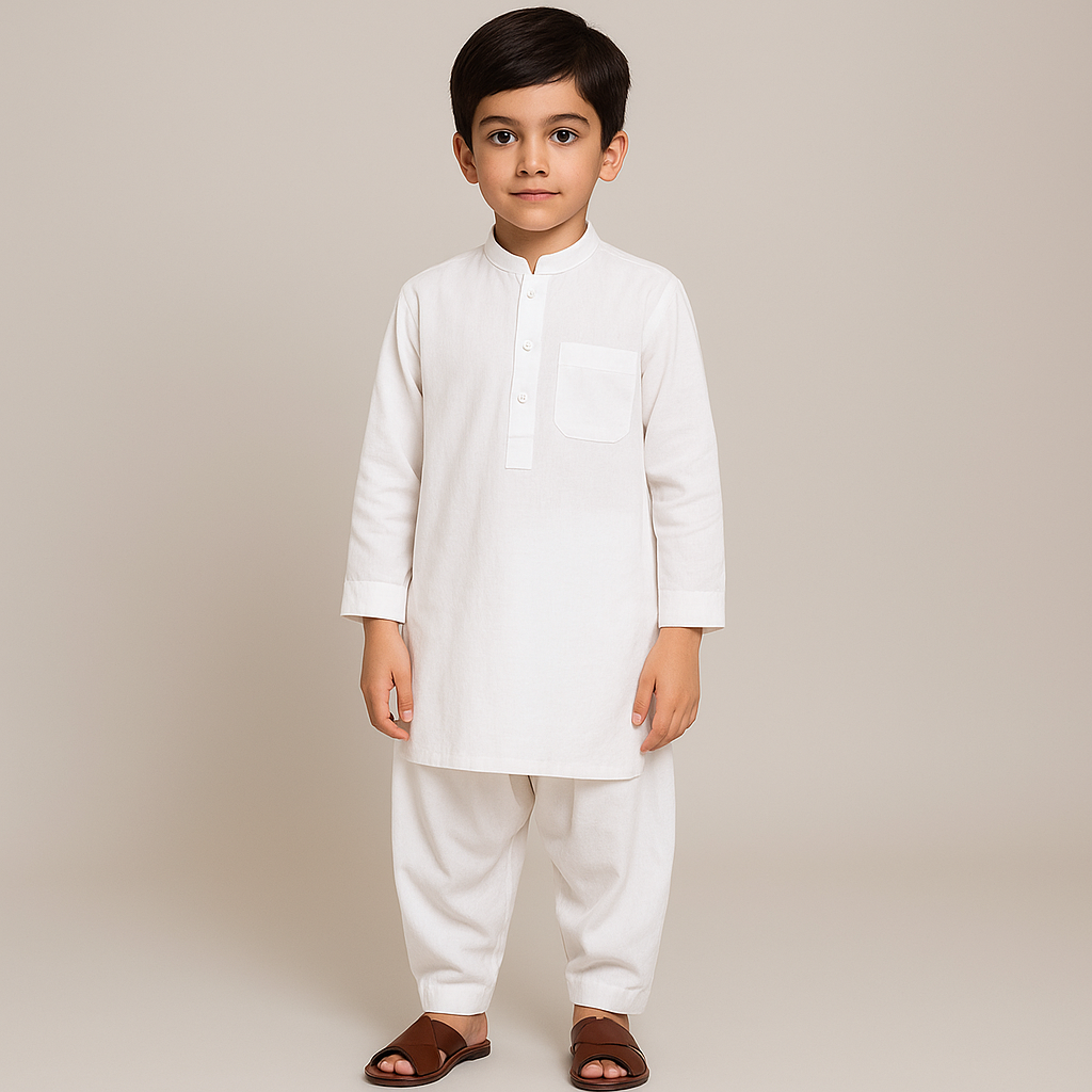 Traditional Boys Shalwar Kameez (0–14 Years) | Pakistani Kids Ethnic Wear
