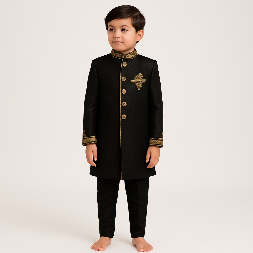 Boys Sherwani Set (0–14 Years) | Festive & Wedding Kidswear by GulBano