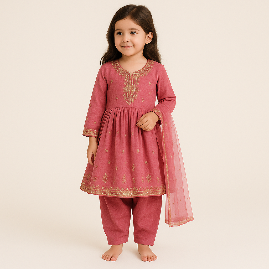 Girls Frock Shalwar Kameez (0–14 Years) | Traditional Pakistani Kidswear