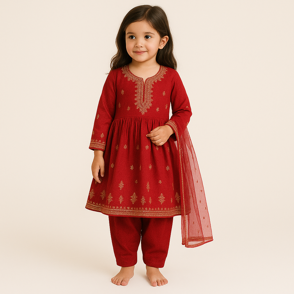Girls Frock Shalwar Kameez (0–14 Years) | Traditional Pakistani Kidswear