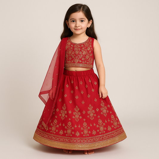 Girls Lehenga Choli (0–14 Years) | Festive & Wedding Wear for Kids
