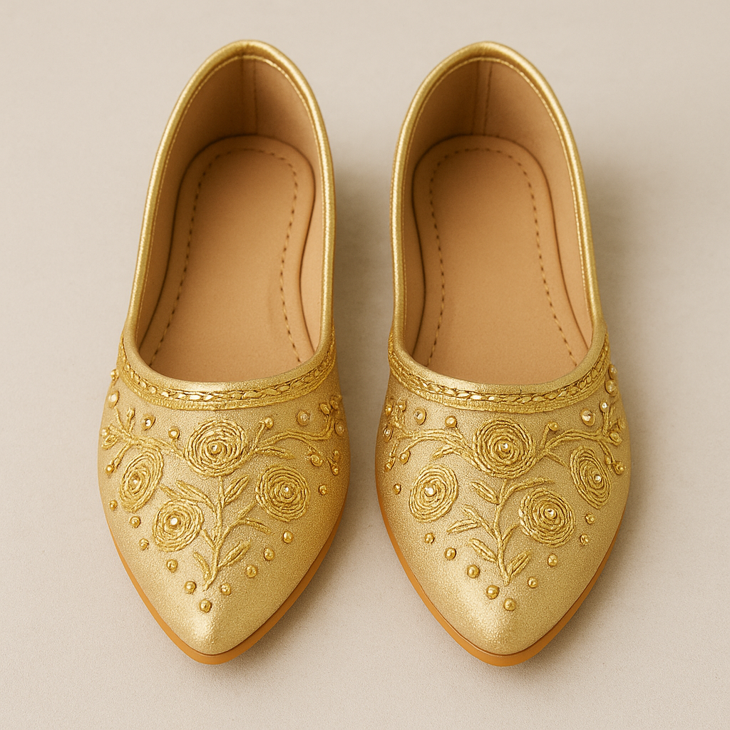 Girls Khussa Shoes (Kids Sizes) | Traditional Pakistani Ethnic Footwear