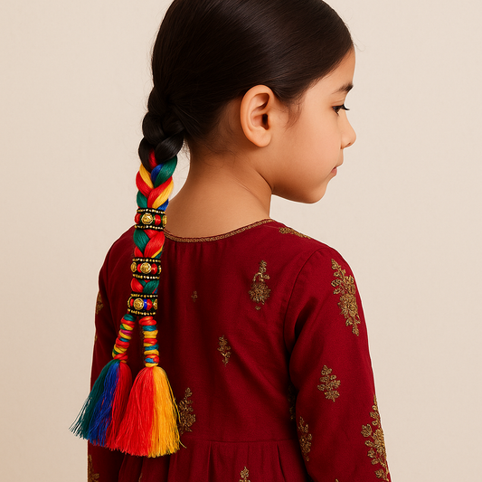 Girls Paranda Hair Accessory | Traditional Punjabi Parandi for Braids